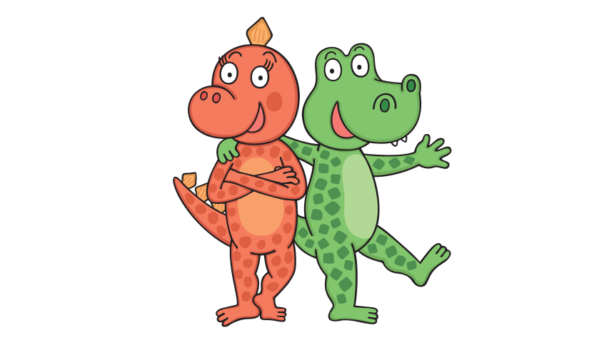 Dino a Saura – omalovánky