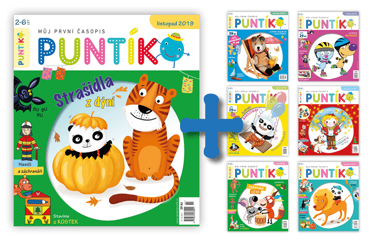Roční předplatné časopisu Puntík + 6 starších vydání Puntíka
